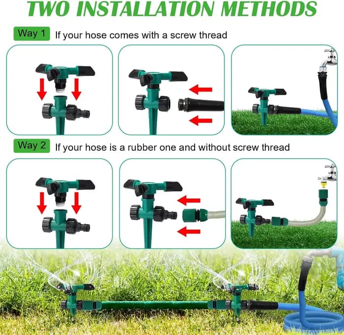 Arroseur automatique de jardin, arrosage de jardin, eau rotative à 360 degrés pour l'irrigation agri
