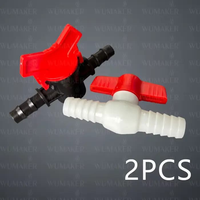 Robinet à bille barbelé en ligne avec connecteur de tuyau, vanne à bille en plastique, interrupteur