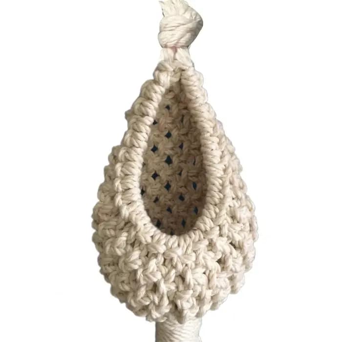 Mir en macramé fait à la main pour la décoration intérieure, cintre pour plantes vertes, pot de fleu