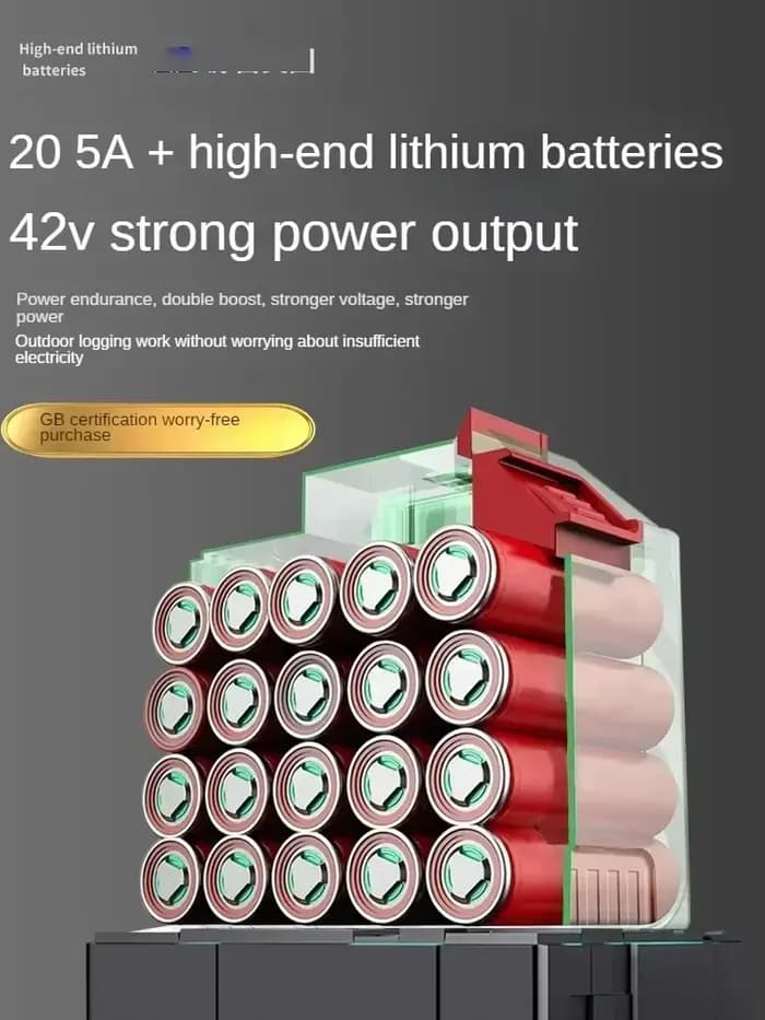 Tronçonneuse électrique professionnelle 110V/220V avec batterie Lithium-ion puissante et conception Portable