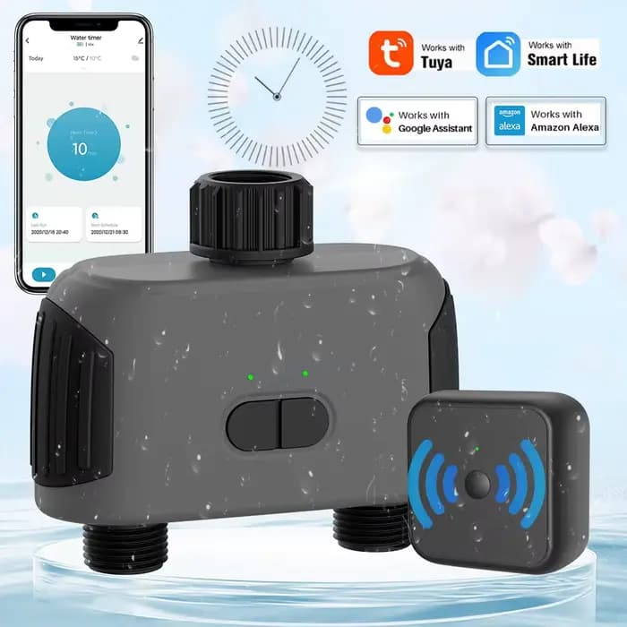 Minuterie 2 voies Compatible WIFI/Bluetooth, programmation automatique, prise US EU UK AU, système d