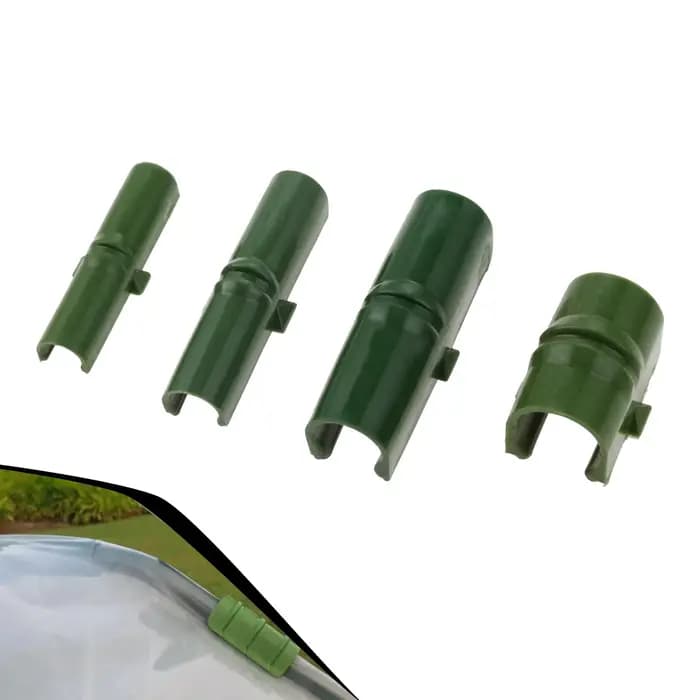 Clips de Film de tuyau de serre, cadre de fixation en plastique vert, pince de Tube, raccords de fil