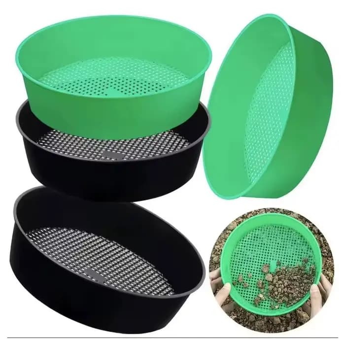 Filtre à mailles en plastique pour tamisage de terre et de pierres