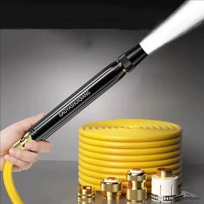 1 ensemble de tuyaux d'arrosage de jardin, dotés de pistolets à eau haute pression réglables et de tuyaux flexibles résistants à l'usure. 5-40 m peuvent être sélectionnés.