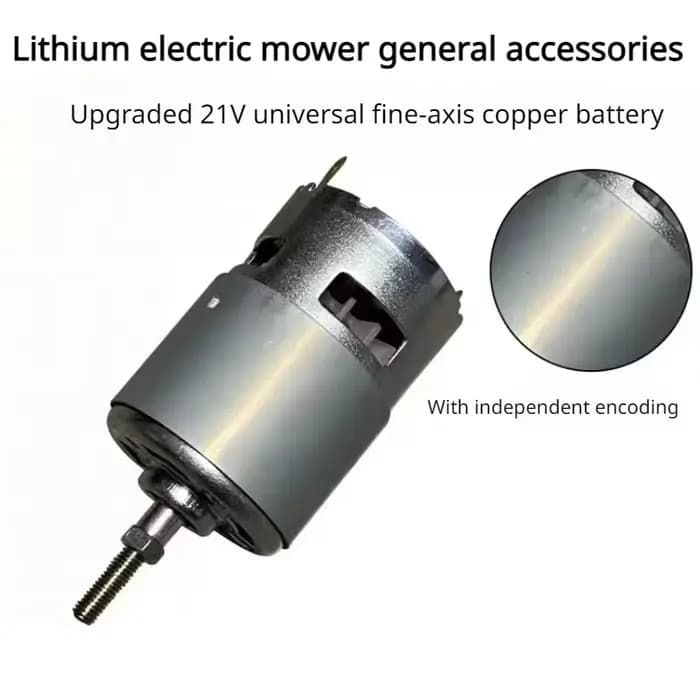 Accessoires de tondeuse à gazon électrique au lithium, désherbeur sans fil, arbre fileté à vis de 5mm, moteur à courant continu, 12V, 18V, 21V