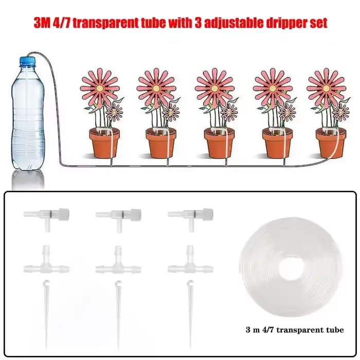 Kit d'irrigation goutte à goutte pour jardin avec vanne de régulation, dispositif d'arrosage pour pl