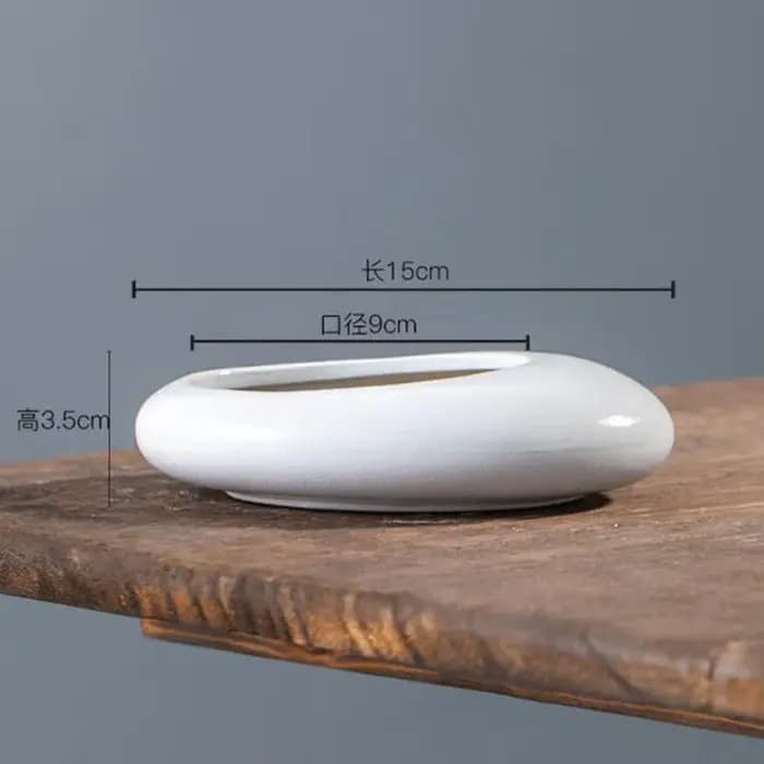Poterie grossière bonsaï Vase vert Pot de plante hydroponique