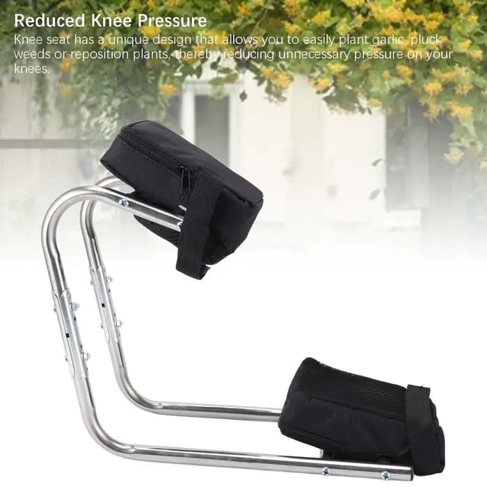 Genouillère de jardinage ergonomique en acier inoxydable