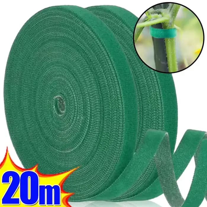 Attaches pour plantes en Nylon, 20/2M, crochet de pansement, boucle d'attache réglable, Support pour