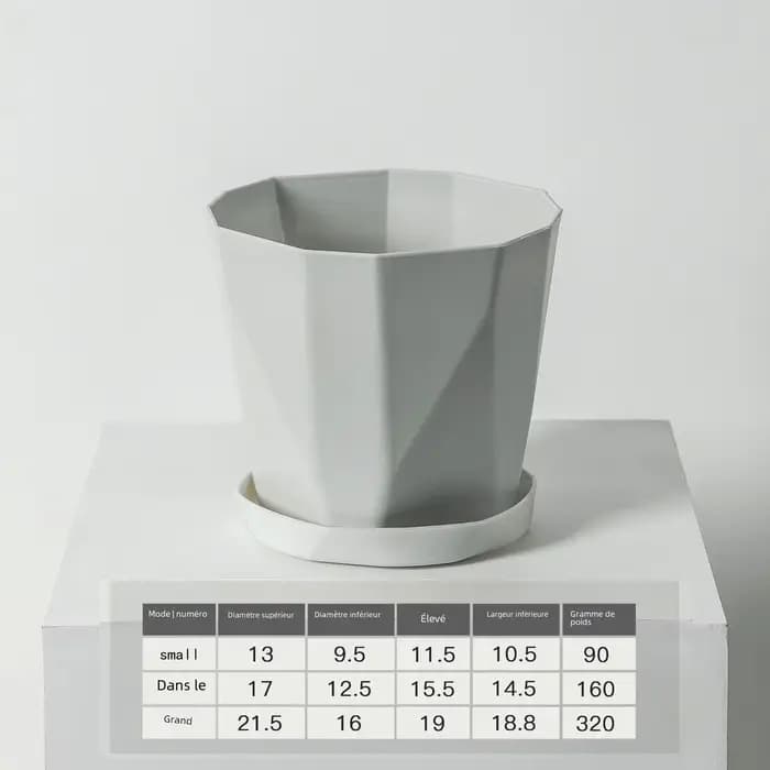 Pots de fleurs en plastique pour intérieur et extérieur