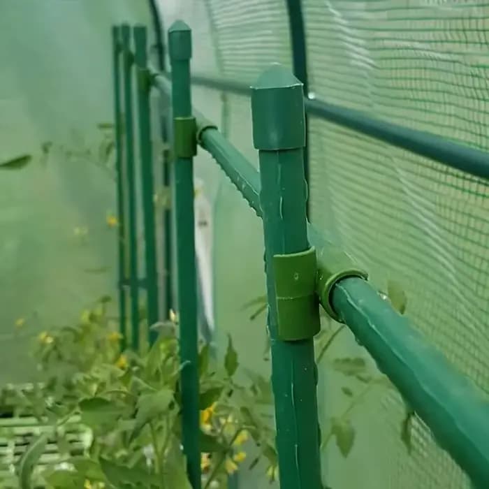 Connecteur de Support de plante en treillis, 50/100 pièces, Clip croisé fixe, Clips de piquet pour g