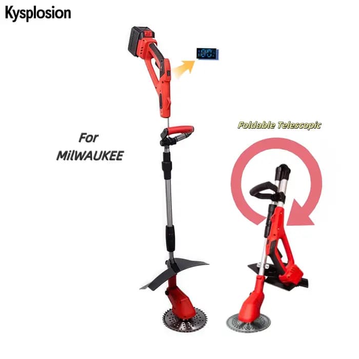 Tondeuse à gazon électrique télescopique pliable sans balais
