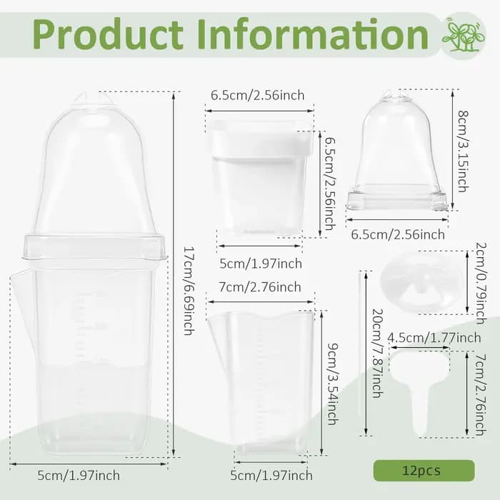 Pot de fleurs auto-arrosant en plastique transparent de 7 pouces