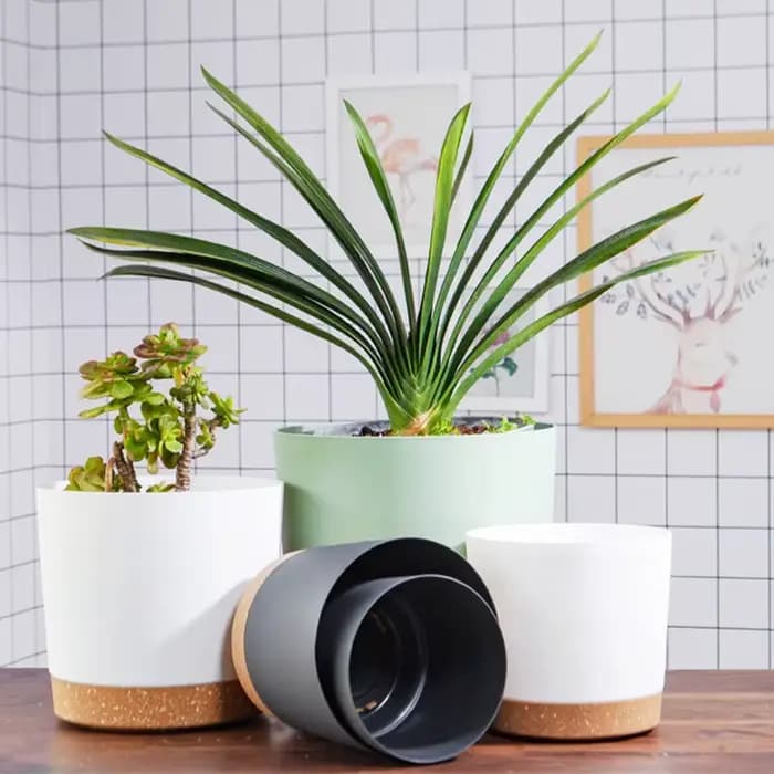 Grand Pot de fleurs en plastique avec Drainage