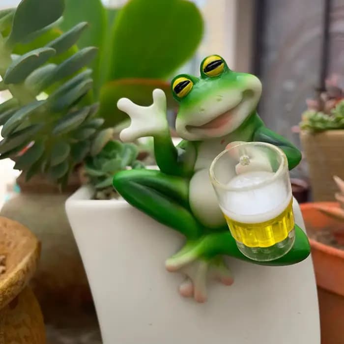 Pot de fleur mignon Hugger grenouille fantaisiste
