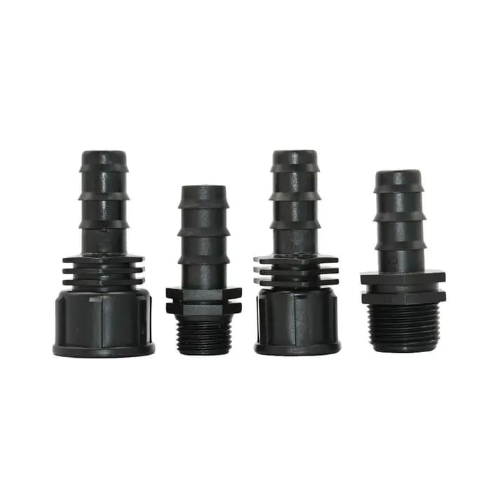 Connecteur de tuyau en PE 16/20/25mm, 2 pièces, pour filetage 1/2 3/4 1 pouce, raccord de barbecue e
