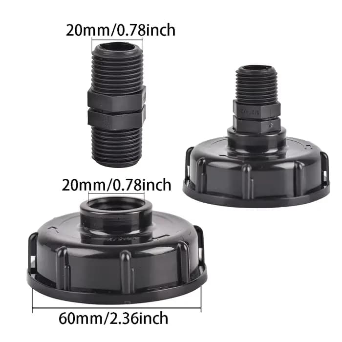 Adaptateur précieux IBC à filetage femelle S60, connecteur de robinet d'eau, raccord de remplacement