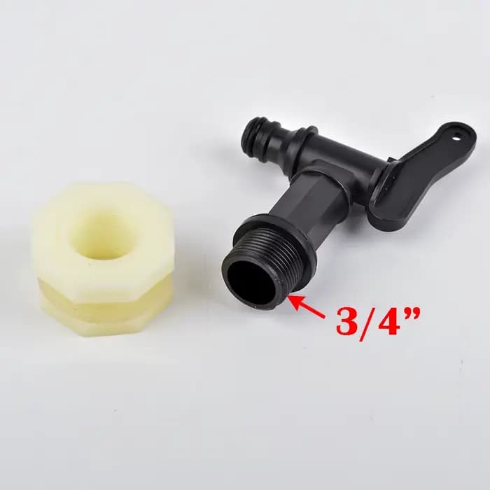 1pc 1/2 3/4 "en plastique filetage mâle robinet d'eau réservoir de poisson robinet adaptateur assemb