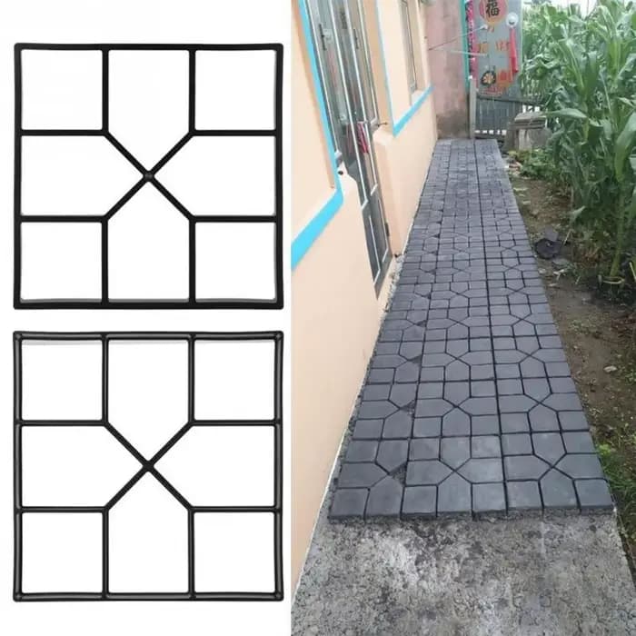 Moule de fabrication de chemin de jardin réutilisable, bricolage, pavage manuel, ciment, brique, pie