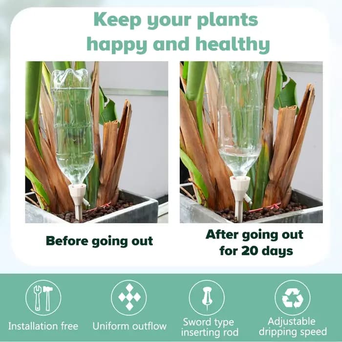 Système d'irrigation goutte-à-goutte réglable, pic d'arrosage automatique des plantes, goutteur d'ea