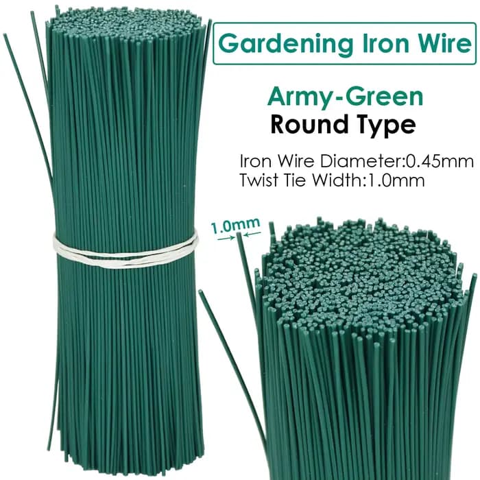 Attaches de câble de jardinage rondes, fil de fer réutilisable, torsadé, pour plantes à fleurs, vign