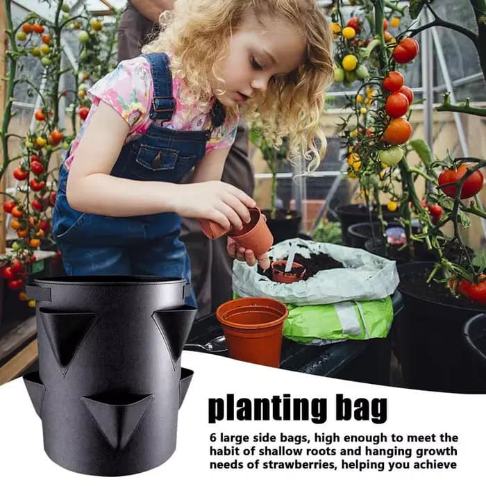 Sac de culture multi-bouche 7 gallons avec 6 poches latérales