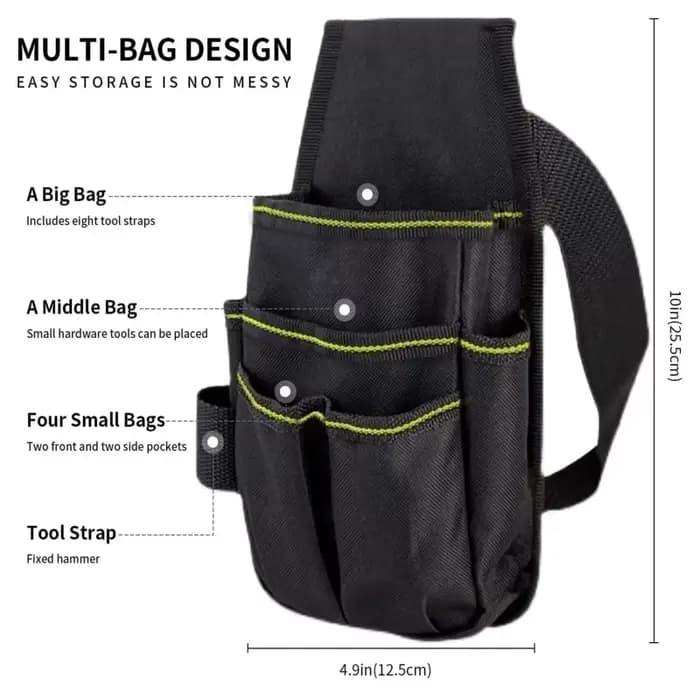 Ceinture porte-outils, petite pochette à outils avec clip ceinture