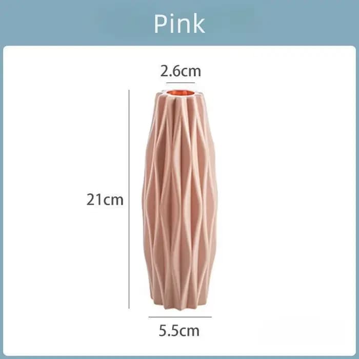 Vase en plastique découpé au diamant – Pot en céramique imitation incassable pour la décoration de la maison
