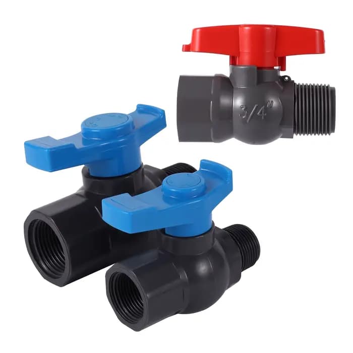 Robinet à tournant sphérique en PVC 3/4 "/1 pouce, 1 pièce, robinet d'eau, adaptateur de robinet d'a