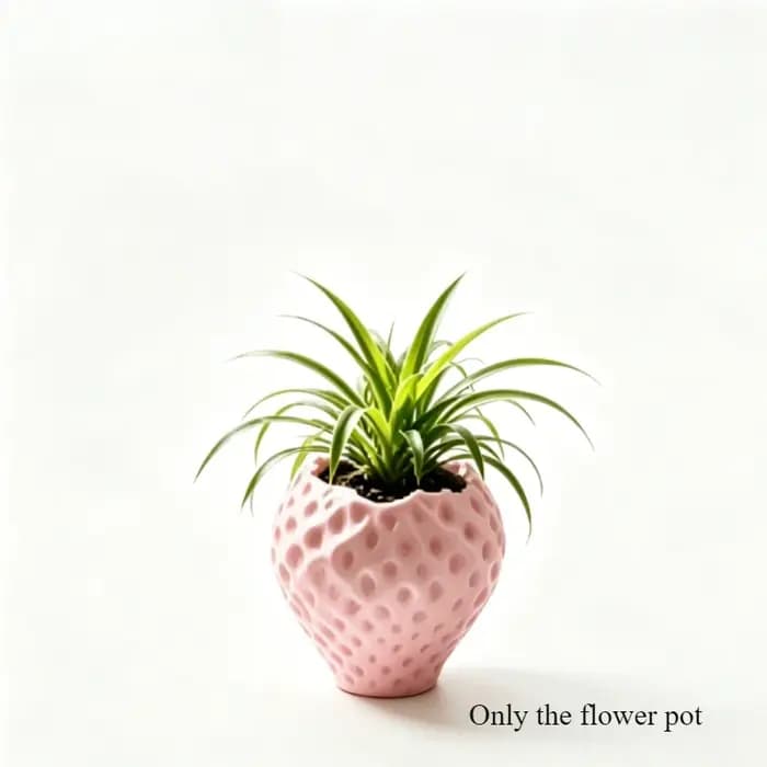 Pot de fleurs en plastique pastoral 3D motif fraise multicolore pour plantes succulentes