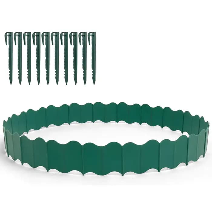 Clôture de jardin de 3m, pour pelouse extérieure, bordure de sol, bordure décorative, piquet de Support pour plantes, paysage de cour en plastique PP