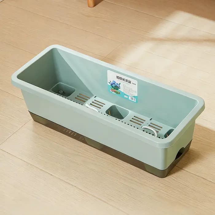 Pot de fleurs auto-absorbant pour culture de légumes d'intérieur avec trou de drainage et corde absorbante