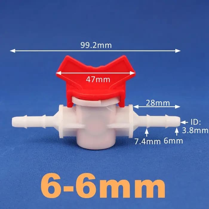 Robinet à Bille POM de 4 ~ 25mm pour Système d'Irrigation Goutte à Goutte