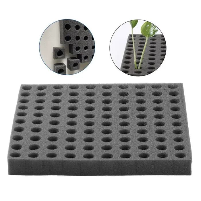 Éponge de semis hydroponique noire sans sol, clonage de pots de jardin, collier de pépinière, semis,
