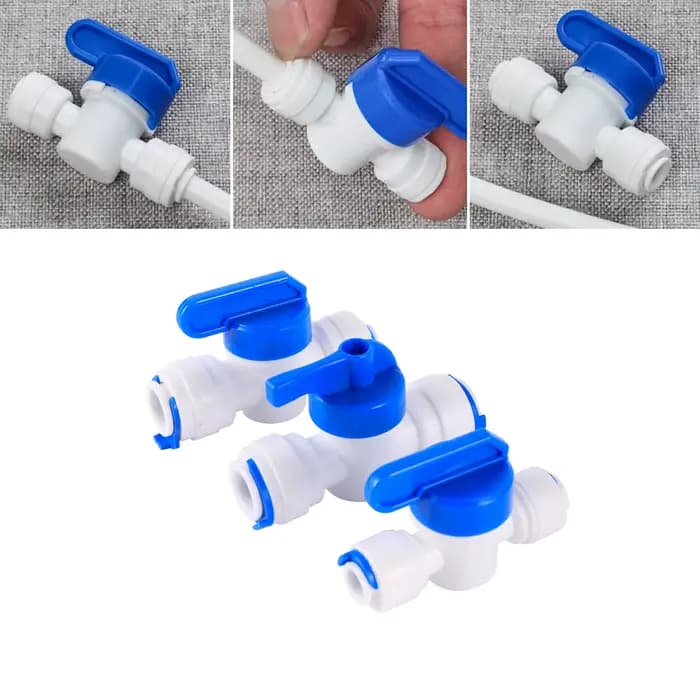 RO eau droite 1/4 "3/8" OD tuyau 1/4 "BSP 1/2 "filetage mâle raccords à connexion rapide robinet à t