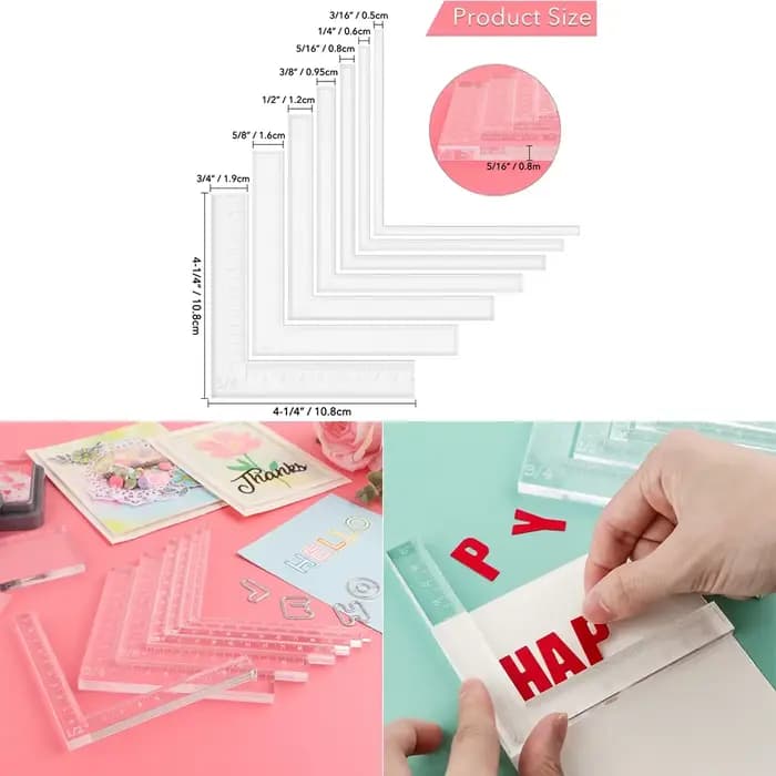 Kit d'outils de positionnement en forme de L en acrylique