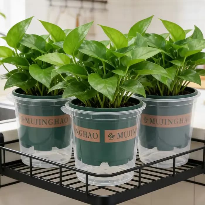 Pots de fleurs auto-arrosants pour plantes vertes d'intérieur et de rebord de fenêtre