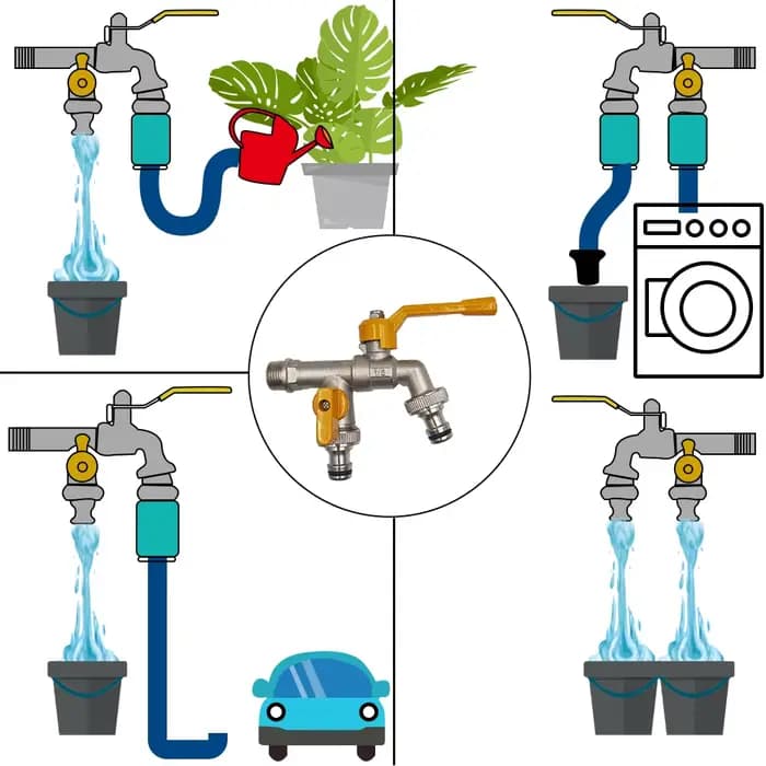 Adaptateur de robinet de tuyau d'arrosage, connecteur de réservoir d'eau IBC 1/2 pouces, Irrigation