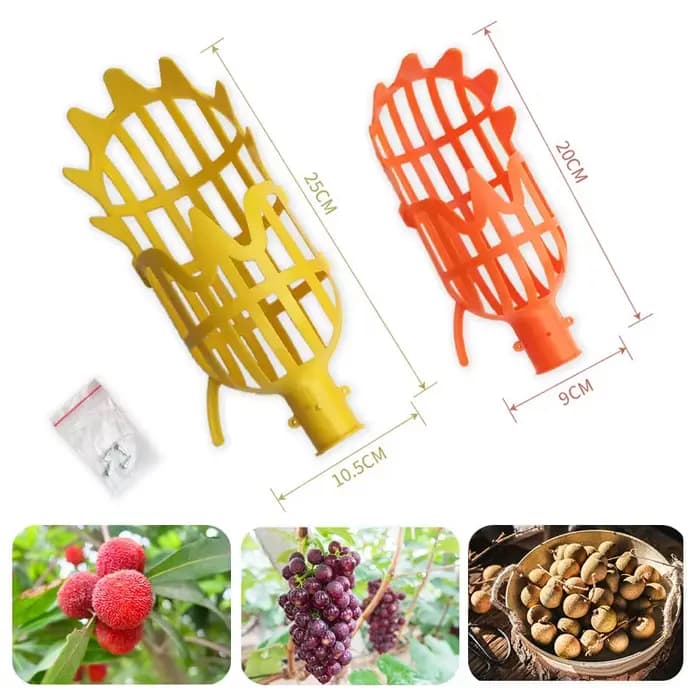 Panier de jardin en plastique multicolore, tête de cueillette de fruits, outil de cueillette de frui