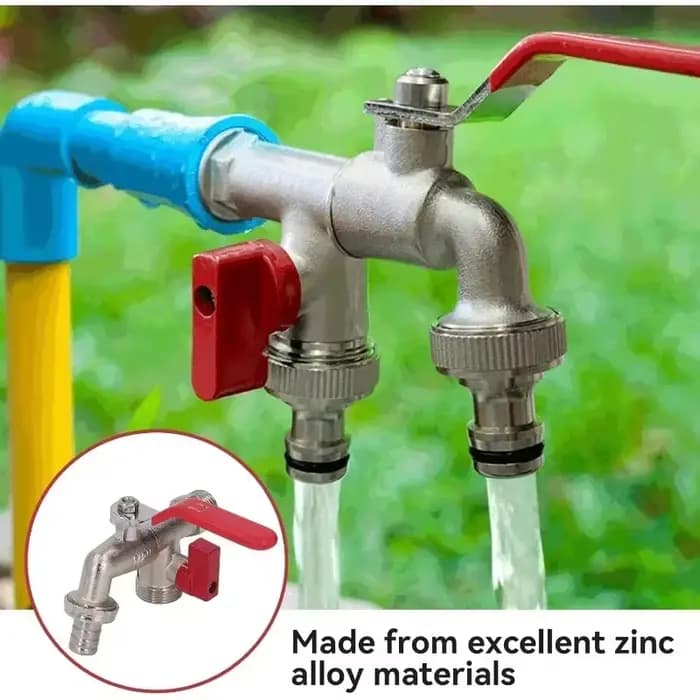 Robinet d'eau en laiton à double assujet, résistant à 90 degrés, tuyau d'extérieur pour HPPatios, vidange de bomicrophone