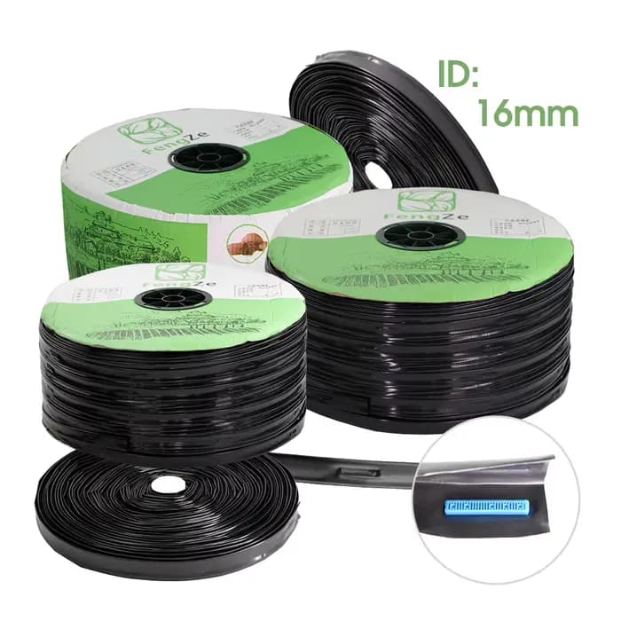 10-200M 16MM Goutte À Goutte Système D'irrigation Agricole Tremper Tuyau Serre Ferme Arrosage Bande
