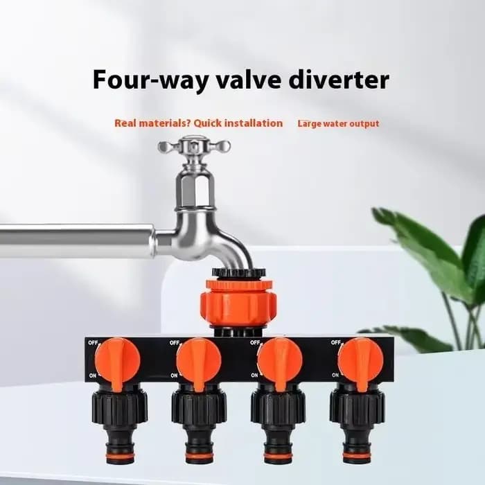 Séparateurs d'eau à 4 voies 1" à 3/4" à 1/2" avec vanne 1 entrée 4 sorties connecteur de tuyau pour