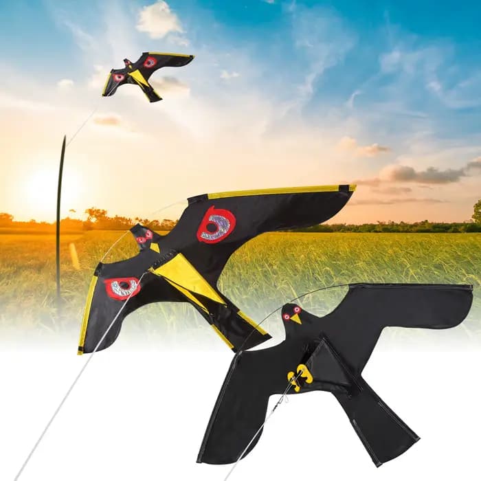 Répulsif pour oiseaux, cerf-volant à faucon volant pour cultures, protection de ferme, épouvantail d