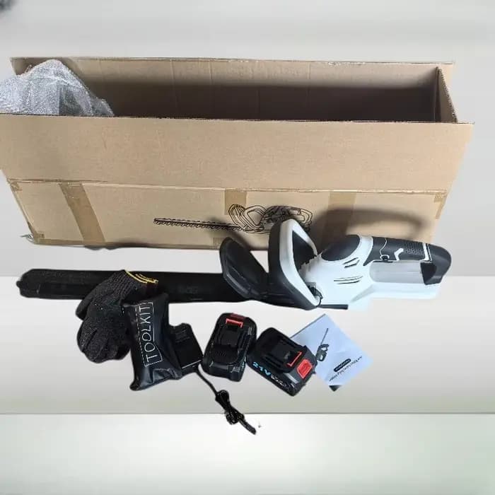 Taille-haie sans fil professionnel pour l'entretien des pelouses, largeur de coupe de 520 mm, qualité industrielle, deux batteries électriques