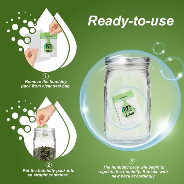 Sachets de contrôle d'humidité bidirectionnels 2g/4g/8g/67g