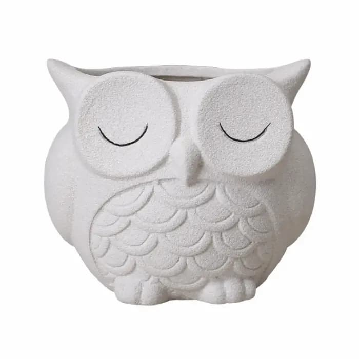 Pot de fleurs unique en céramique en forme de hibou