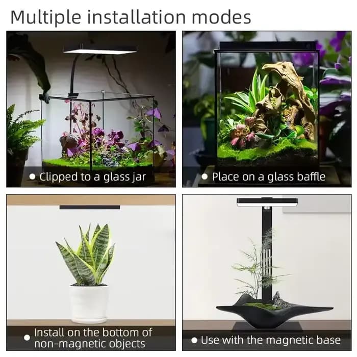 WEEK AQUA USB lumière d'aquarium plante grandir spectre complet LED écologie Microlandspape lumière