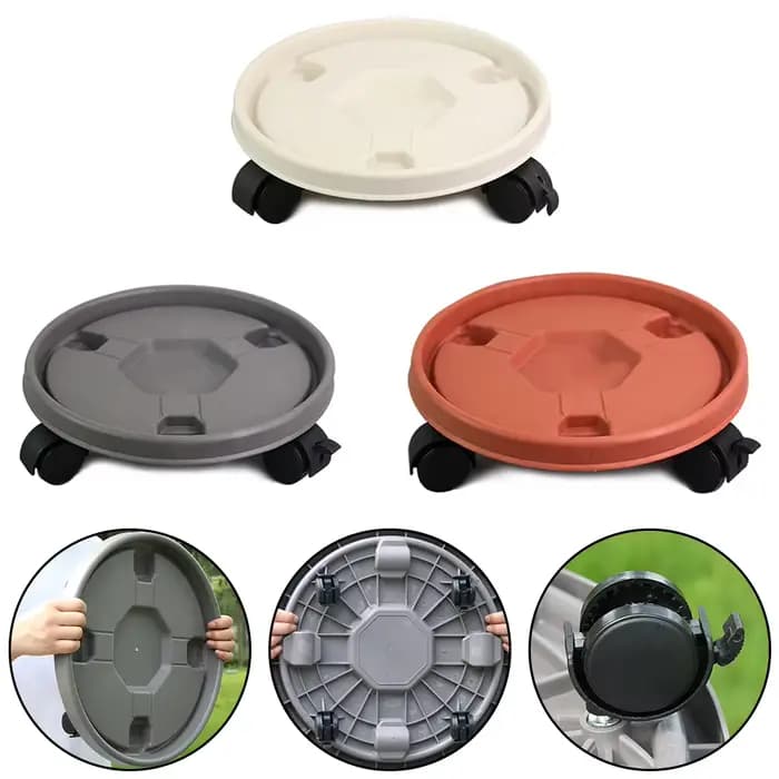Déménageur de plantes avec roulettes, support de plantes, rouleau universel, base mobile pour pot de