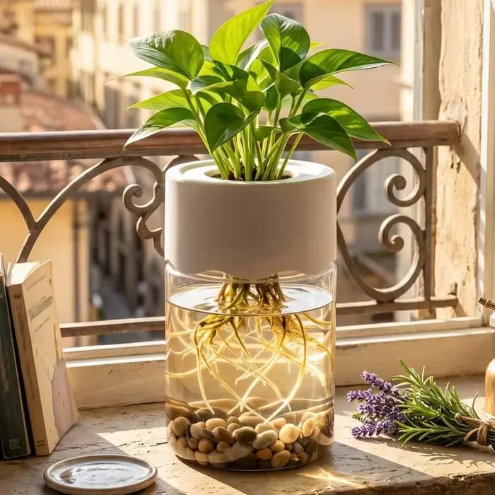 Mini pots de fleurs hydroponiques en PET transparents, ronds, sans terre, pour plantes hydroponiques de table, boutures, décoration de bureau, 1/5 pièces