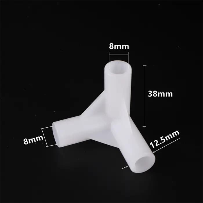 Connecteur blanc en plastique ID 8mm